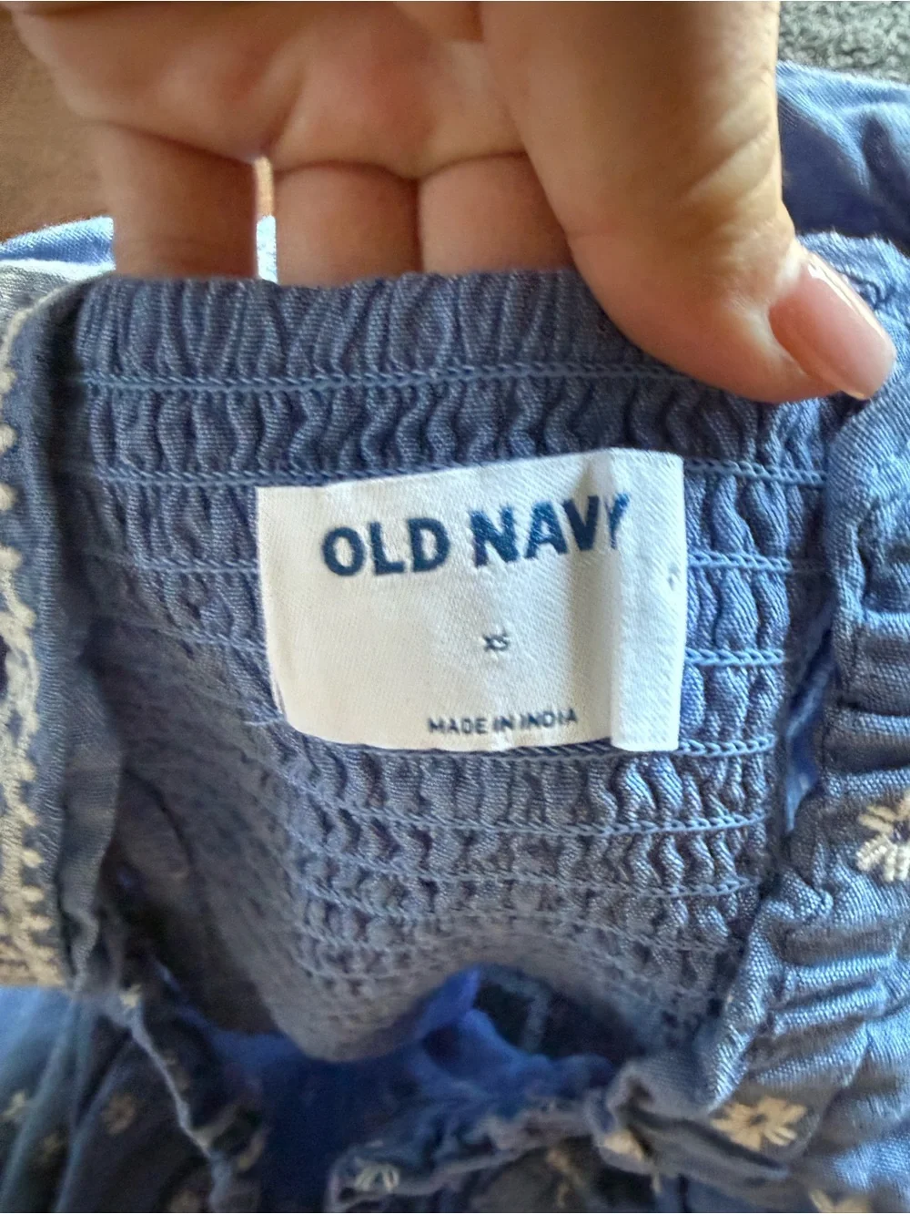 Old Navy Blue Floral Ruffle Strap Sundress